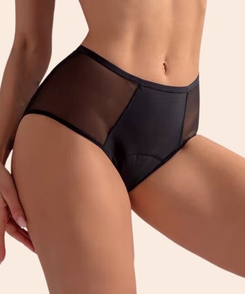 Culotte pour règles taille haute noire - VERONICA