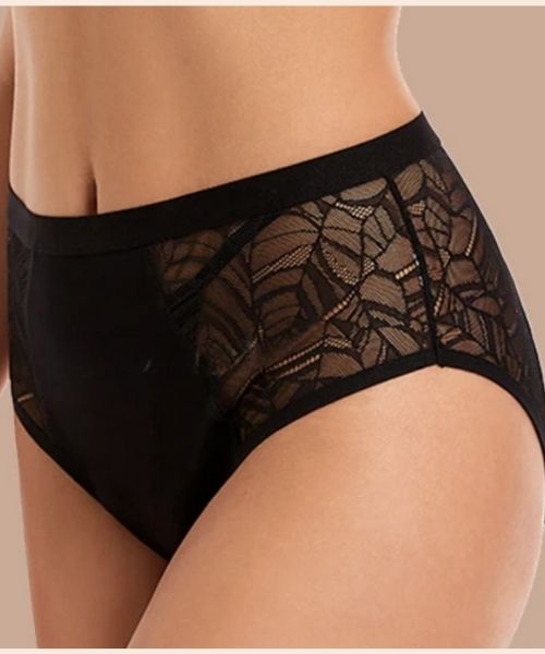 Culotte règles dentelle noire - CYNTHIA