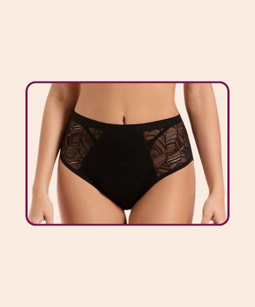 Culotte règles dentelle noire - CYNTHIA