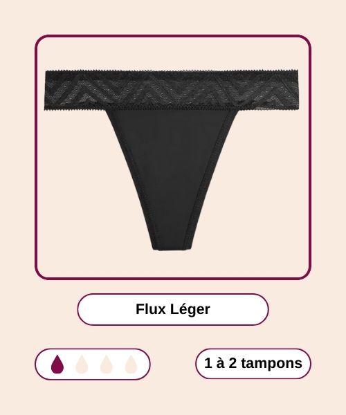 String menstruel noir - HELENA