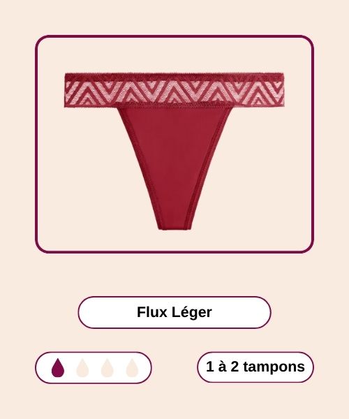 String menstruel rouge - HELENA