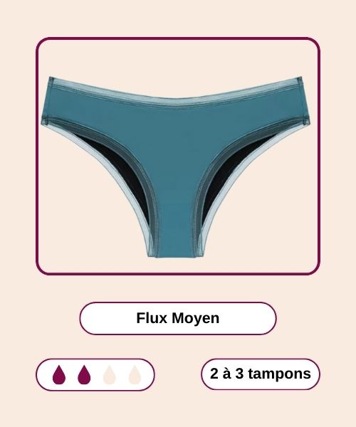 Tanga menstruel vert - MILA